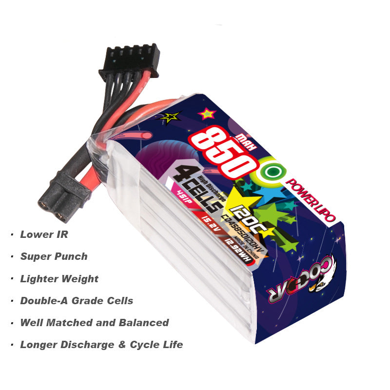 850MAH 4S 15.2V 120C Lightweight FPV UVLithium Battery