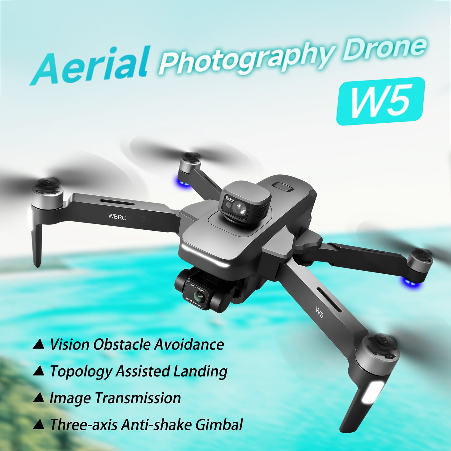 4K HD dual camera 5km remote control UAV 5G speed transmission intelligent obstacle avoidance GPS optical flow fixed point hovering UAV